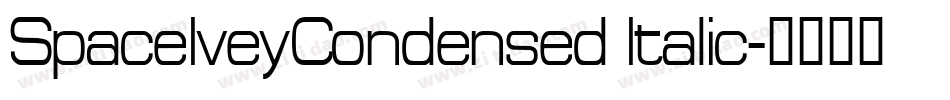SpaceIveyCondensed Italic字体转换